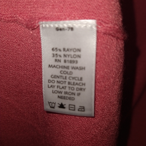 Dialogue pink orange melon blouse crew neck loose fitting 3/4 sleeve NWT - Picture 6 of 6